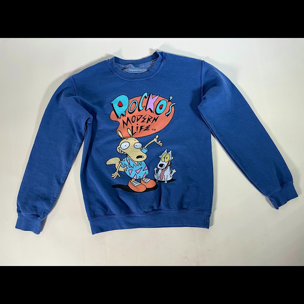 Roco’s Modern Life blue sweatshirt.